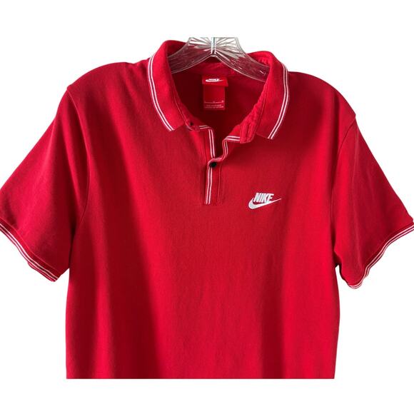 Nike Red Grand Slam Slim Fit Fit Polo Shirt Size L - Picture 2 of 6